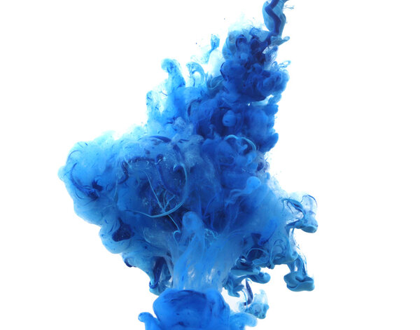 Acrylic colors and ink in water. 