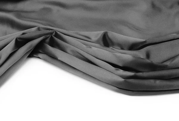 Black silk fabric background — Stock Photo, Image