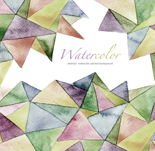 Abstract watercolor painted geometric pattern background — Stock Photo, Image