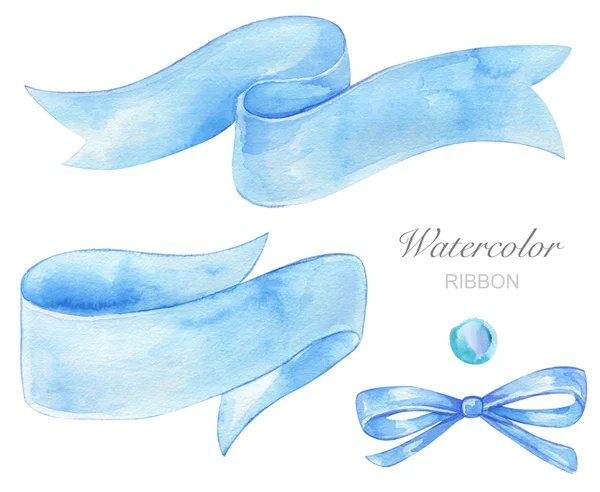 Watercolor ribbon — Stock Photo, Image