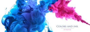 Sudaki akrilik renkler. Soyut arkaplan.