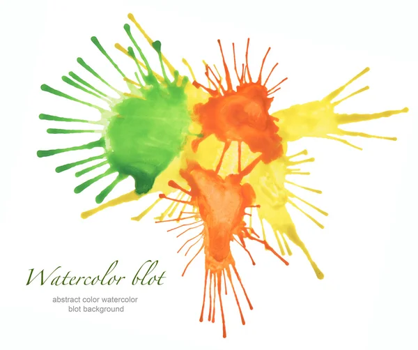 Abstract color watercolor blot isolated — Stock Photo, Image