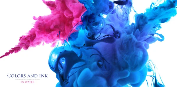 Sudaki akrilik renkler. Soyut arkaplan.