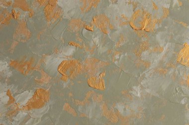 Sanat yağı, akrilik fırça darbesi leke giderici boya tablosu. Soyut doku altın, gri, bej, kahverengi renk arkaplanı.