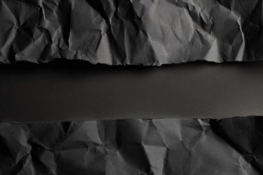 Siyah Buruşuk Yardım Sanatları Kağıt poster boş doku çerçeve arkaplan.