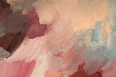 Sanat yağı, akrilik fırça darbesi leke boyama duvarı. Soyut doku suluboya, pastel, doğal bej, kahverengi renk lekesi arka plan.