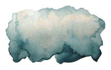 PNG Mürekkep Suluboya el, şeffaf bulut lekesi boyama dumanı lekesi çizdi. Islak tahıl dokusu arka planında mavi gümüş parıltı.