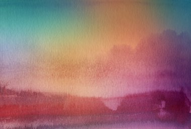 Soyut akrilik ve suluboya fırça darbeleri boyalı arka plan