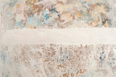 Grunge beyaz bej renginde buruşuk bez kumaş, kağıt. Kirli leke tahıl dokusu soyut poster mermeri arka planı.