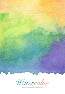 Soyut akrilik ve suluboya fırça darbeleri boyalı arka plan