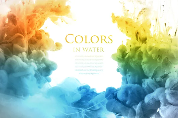 Acrylic colors in water. Abstract background. — Stock Photo, Image