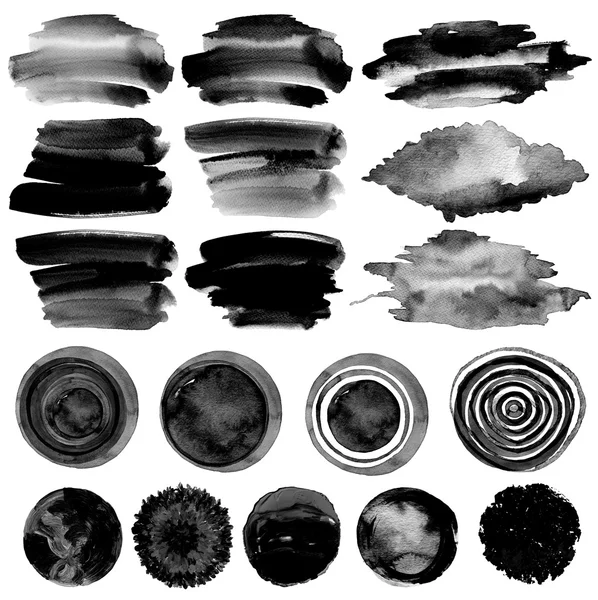 Set of watercolor painted design elements. — Stock Photo, Image