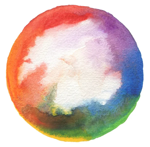 Circle watercolor painted background. — Stock Photo, Image