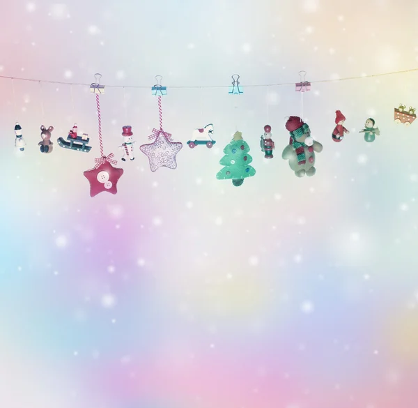 Weihnachten Spielzeug Girlande Hintergrund — Stockfoto