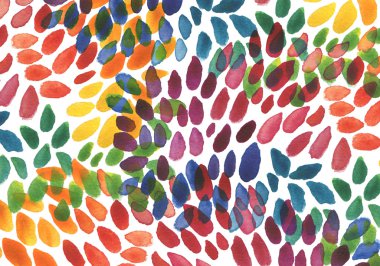 Soyut akrilik ve suluboya fırça darbeleri boyalı arka plan