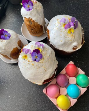 colorful cupcake with cream and icing