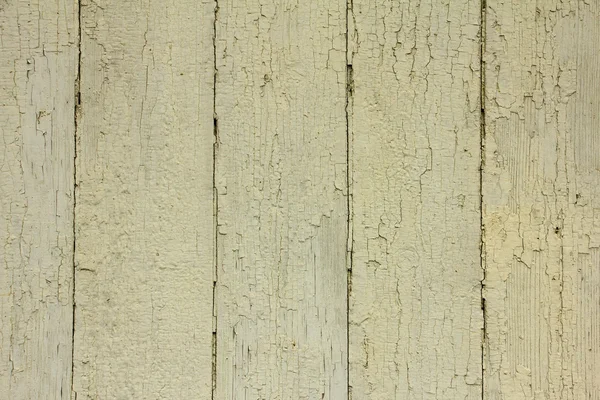 Beige wooden planks with peeling paint, texture — Stock Photo, Image