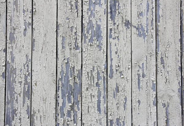 Vertikale beige Holzdielen mit abblätternder Farbe, Textur — Stockfoto