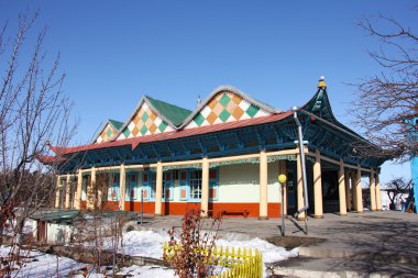 eski ahşap Dungan cami Karakol City, Kırgızistan
