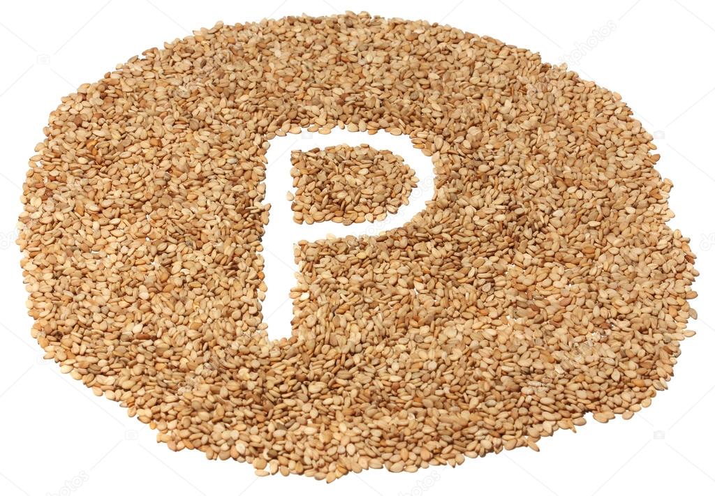 sesame seeds with letters 