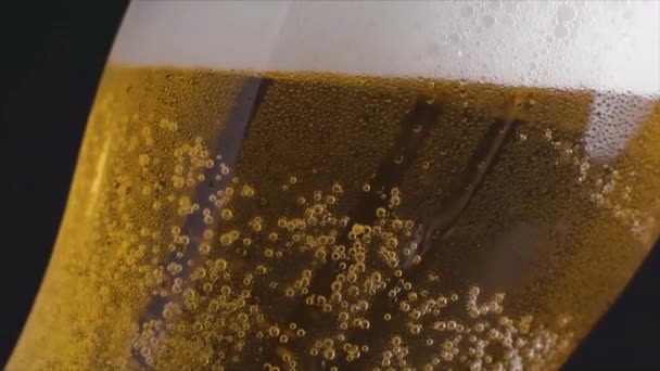 Piwo znikające ze szkła — Wideo stockowe