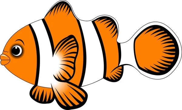 Cheerful clown fish — Stock Vector