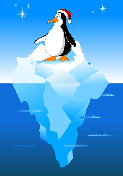 Kis fekete pingvin — Stock Vector