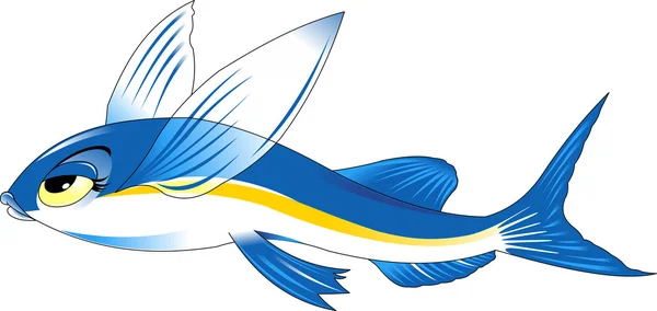 Icona del pesce volante — Vettoriale Stock