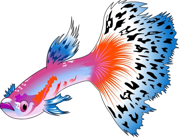 Guppy icône de poisson — Image vectorielle