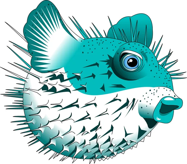 Blow fish icon — Stock Vector