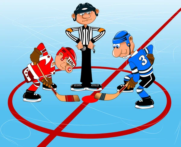 Partido de hockey sobre hielo — Vector de stock