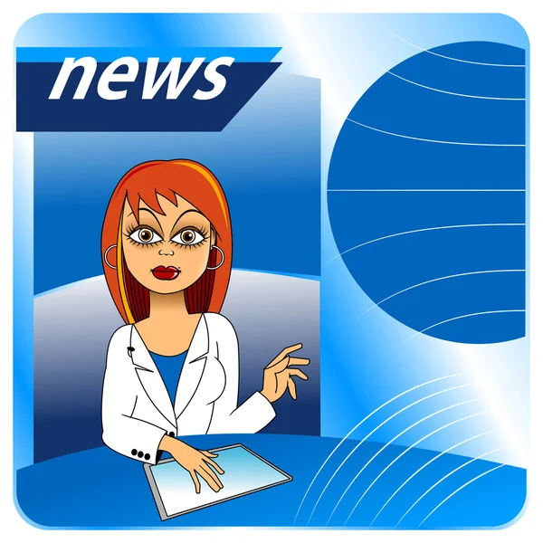 Noticias TV — Vector de stock