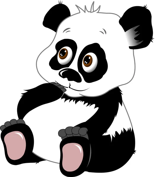 Little panda bear — Stock Vector