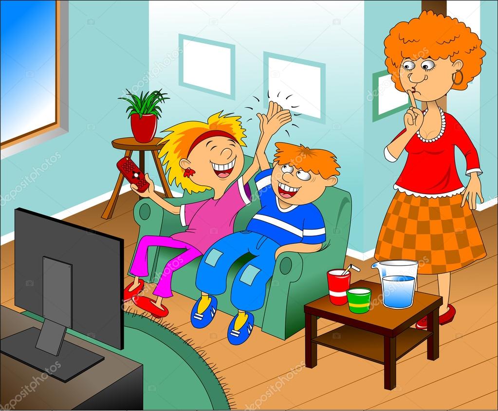 Children watching tv Vector Art Stock Images | Depositphotos Children watching tv Vector Art Stock Images | Depositphotos