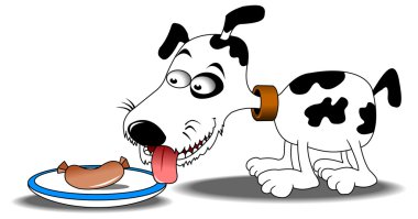 Köpek ve büyük sosis