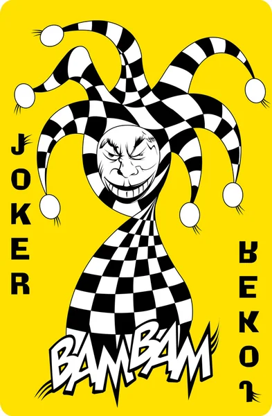 Joker noir et blanc — Image vectorielle