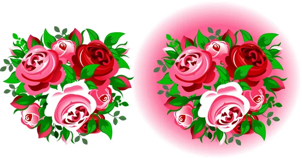 一束红玫瑰 — 图库矢量图片