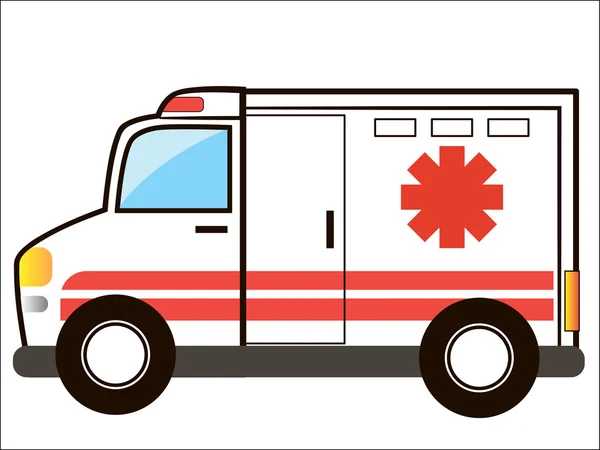 Icône d'ambulance. Voiture d'ambulance dans le style plat . — Image vectorielle