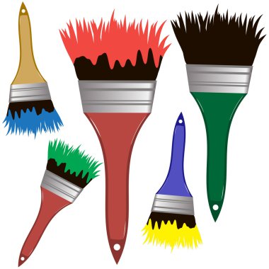 Vektör fırçalar boyamak için ayarlayın. Bina için fırçalar. Fırçalar fo