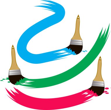 Vektör resim için fırçalar set. Vektör vuruş kümesi. Fırça