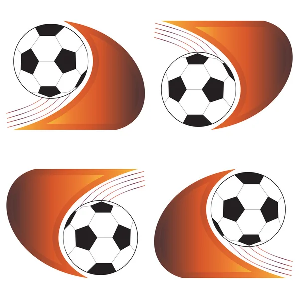 Etichetta calcio (calcio). Banner calcio (calcio). Calcio con logo — Vettoriale Stock