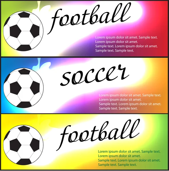 Набор спортивных знамен. Набор футбольных (футбольных) баннеров . — стоковый вектор