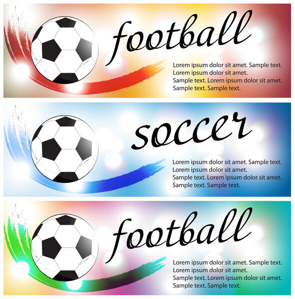 Set of sport banners. Football (soccer).