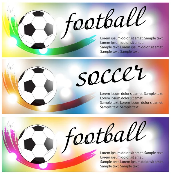 Set of sport banners. Football (soccer). — Stock Vector