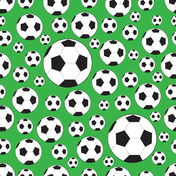 Patrón sin costuras. Fondo sin costuras con fútbol (fútbol) bal — Vector de stock