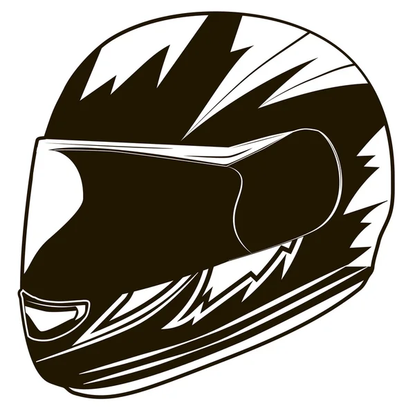 Motocyklové helmě. Motorkářské helmy. — Stockový vektor