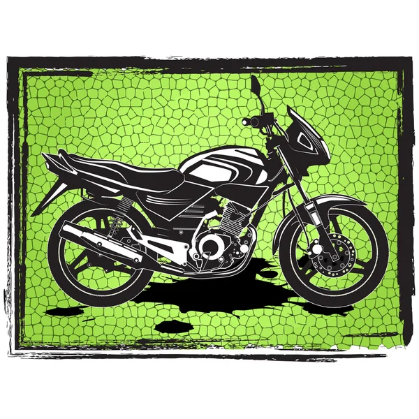 Posterler için elle çizilmiş motosiklet motosiklet etiket tasarımı, — Stok Vektör