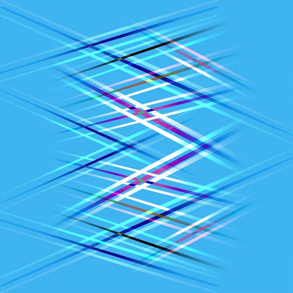 Дизайн неоновых абстрактных линий на синем фоне . — стоковый вектор