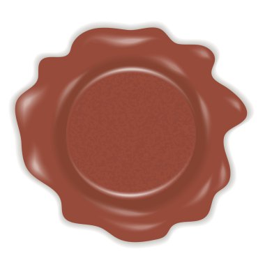 Balmumu damgası. Lastik mühür damgası ile metin veya logo için yer. Mum mühür.