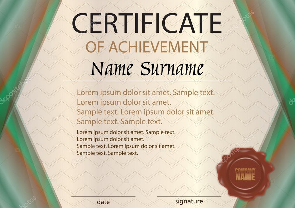 certificate seal template
